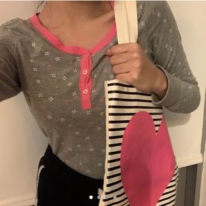 Cute heart beach bag